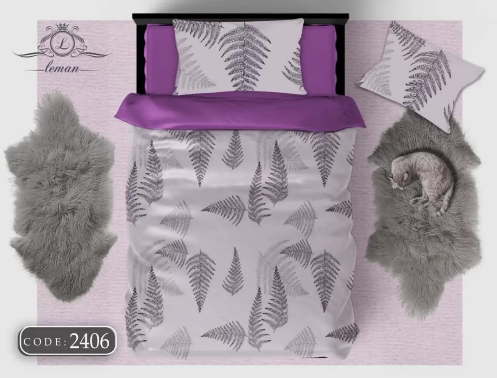 لحاف تنسل دو نفره 160 کد D-2406 ورونیکا